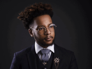 Young confident man in suit