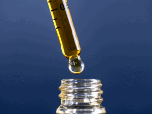 bottle with pipette for oil