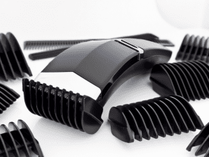 black clipper and clipper guards