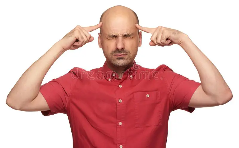 Bald Man Thinking