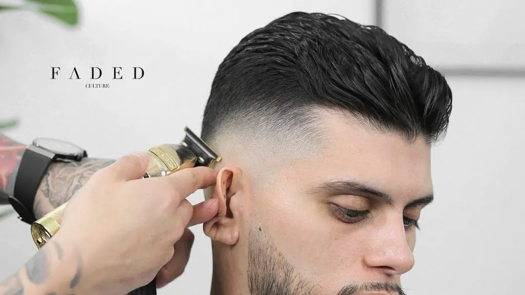 High Fade With A Slick Back